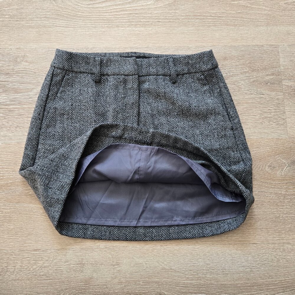 Vero Moda Lizzie Mini Skirt Herringbone Tweed EU 36 US 4 UK 8 New Without Tags - Picture 11 of 13